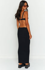 SNDYS Baha Ribbed Skirt Black Image