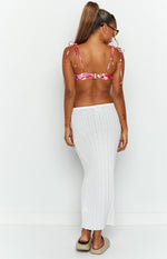 SNDYS Baha Ribbed Skirt White Image