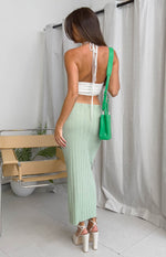 SNDYS Baha Sage Ribbed Midi Skirt Image