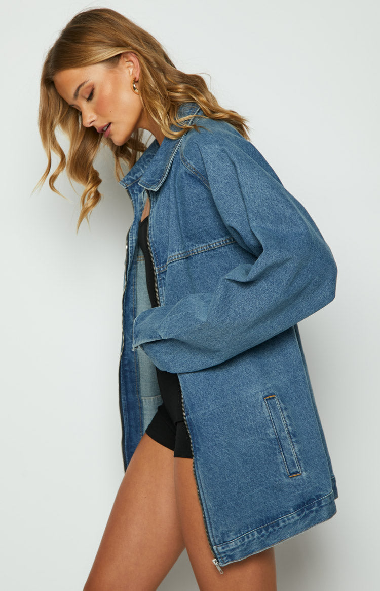 Sally Blue Oversized Denim Jacket Image