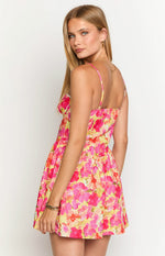 Sam Yellow Floral Pop Mini Dress Image