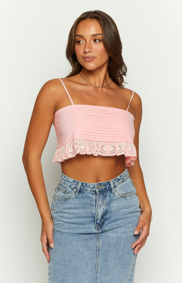 Sandi Pink Crop Top Image