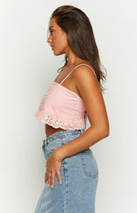 Sandi Pink Crop Top Image