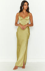 Sarah Green Corset Formal Maxi Dress Image