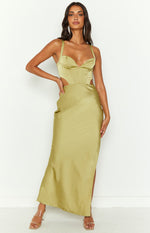 Sarah Green Corset Formal Maxi Dress Image