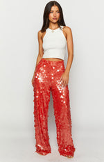 Saria Orange Sequin Pants Image