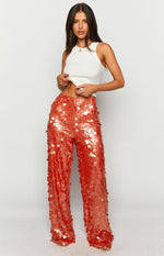 Saria Orange Sequin Pants Image