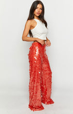 Saria Orange Sequin Pants Image