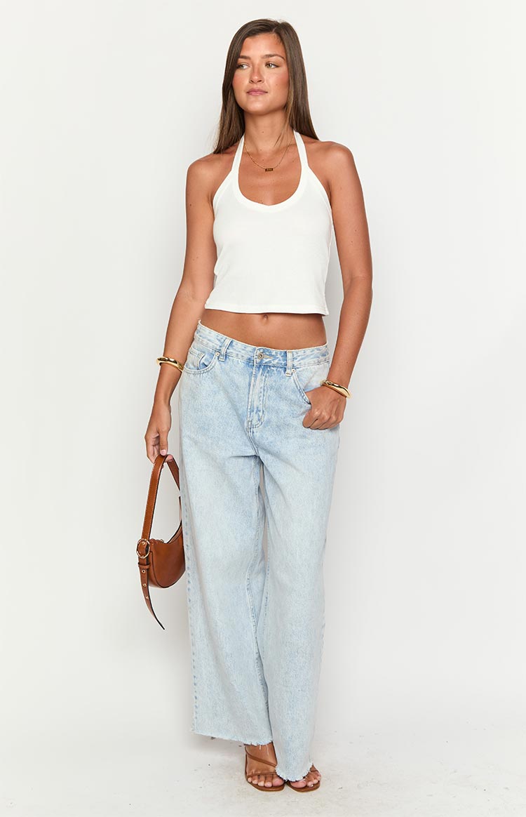 Sawyer White Halter Neck Top Image