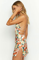 Say So Orange Floral Mini Dress Image