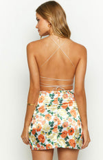 Say So Orange Floral Mini Dress Image