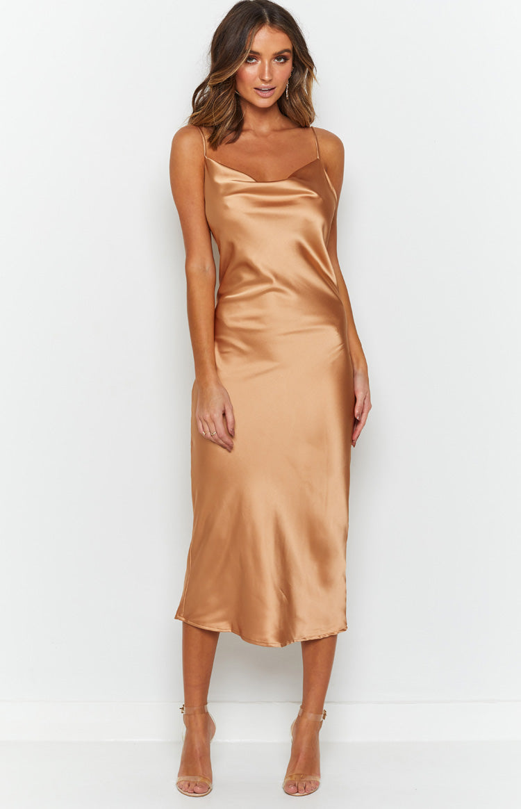 Schiffer Slip Midi Dress Champagne Image