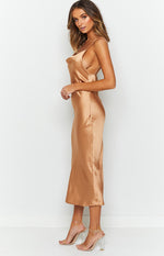 Schiffer Slip Midi Dress Champagne Image