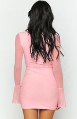 Scripture Pink Mesh Mini Dress Image