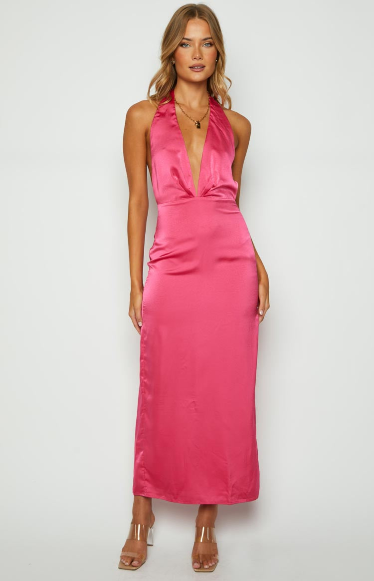 Seattle Pink Halter Formal Dress Image