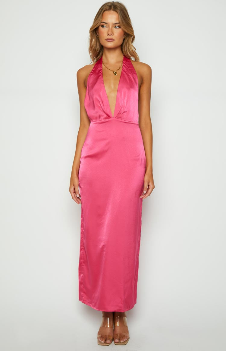 Seattle Pink Halter Formal Dress Image