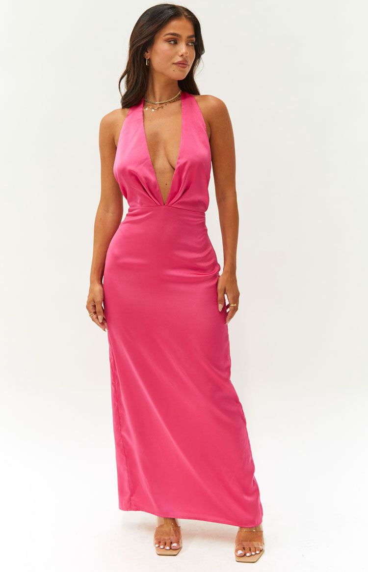 Seattle Pink Halter Formal Dress Image