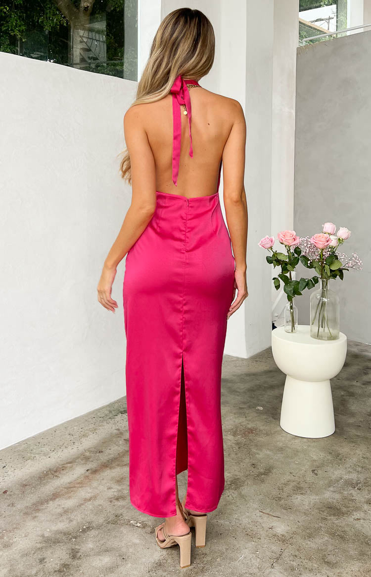 Seattle Pink Halter Formal Dress Image