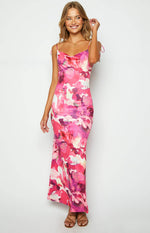 Selena Pink Print Maxi Dress Image