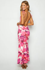 Selena Pink Print Maxi Dress Image