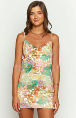 Seleni Tropical Print Mini Dress Image