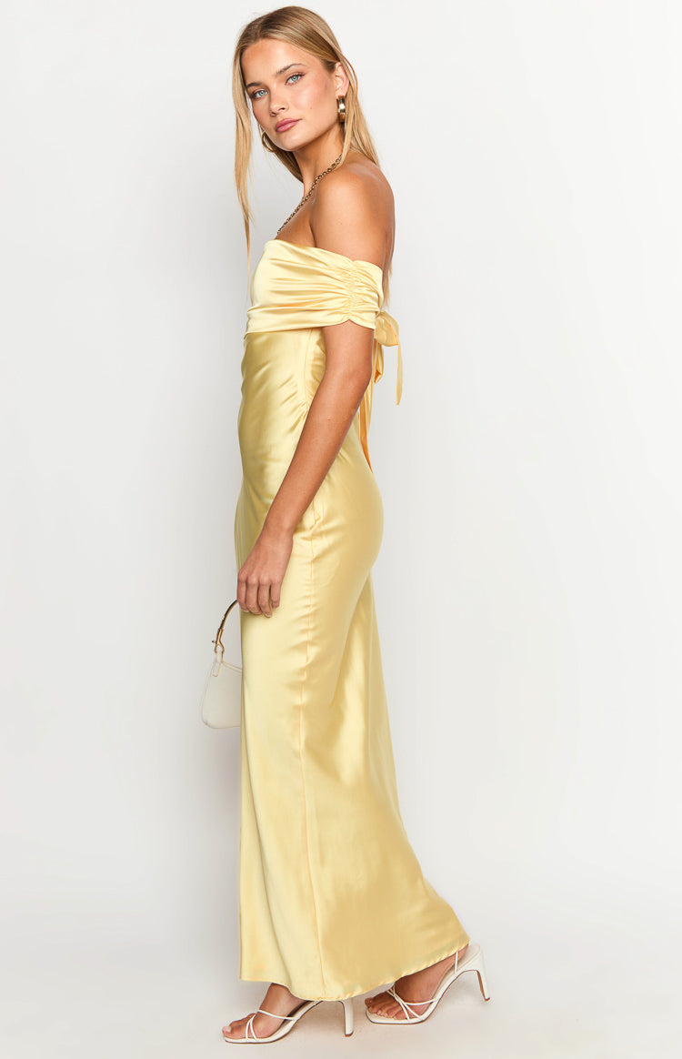 Seraphina Yellow Off The Shoulder Maxi Dress Image