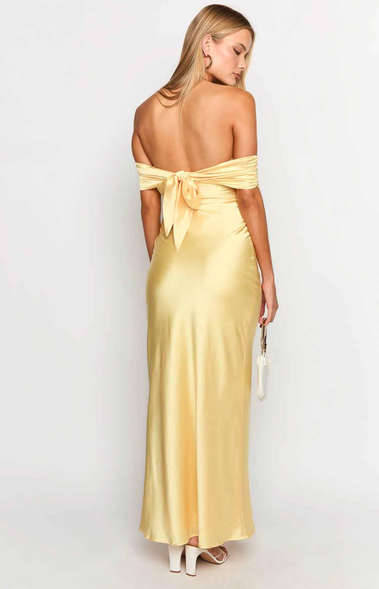 Seraphina Yellow Off The Shoulder Maxi Dress Image