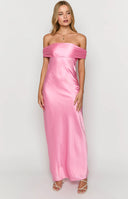 Seraphina Pink Off The Shoulder Maxi Dress