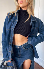 She's Got It Denim Long Sleeve Top Image