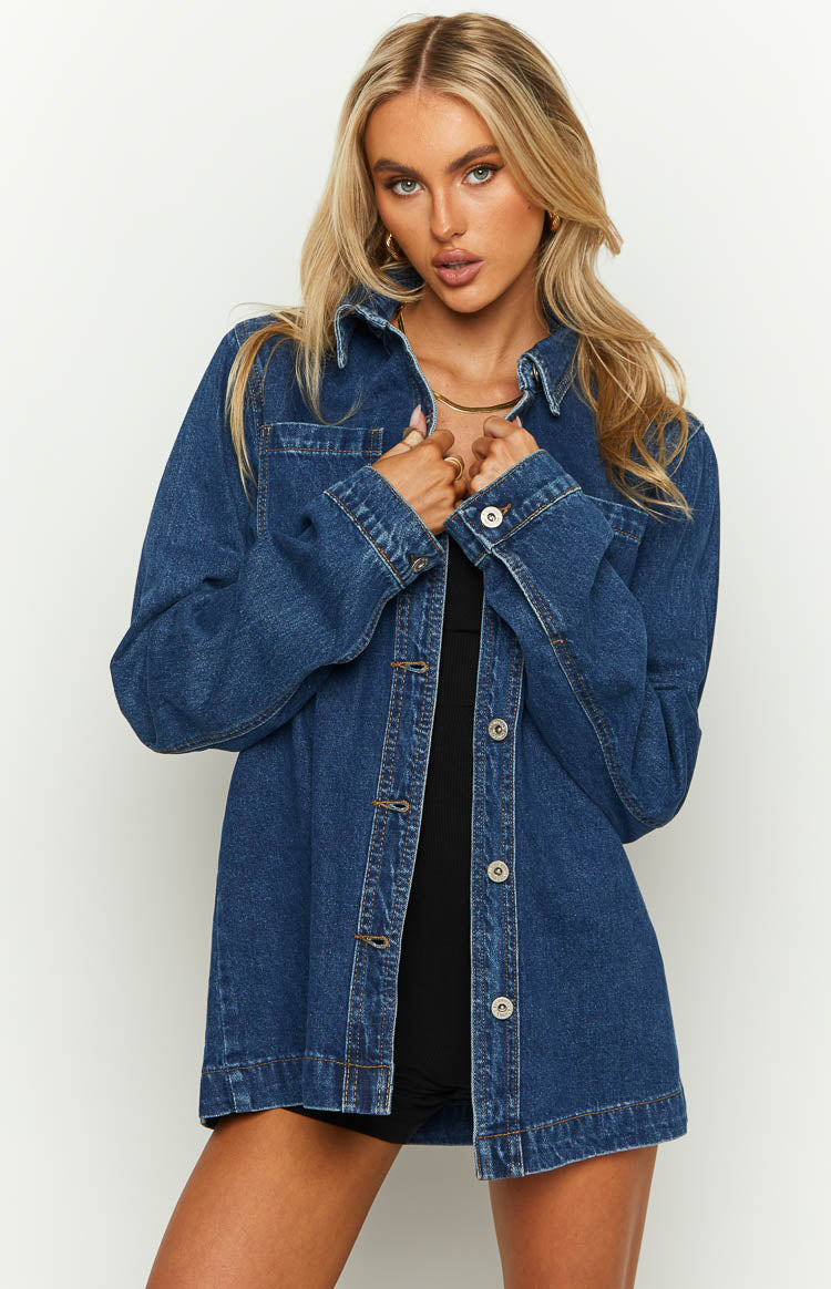 She's Got It Denim Long Sleeve Top Image