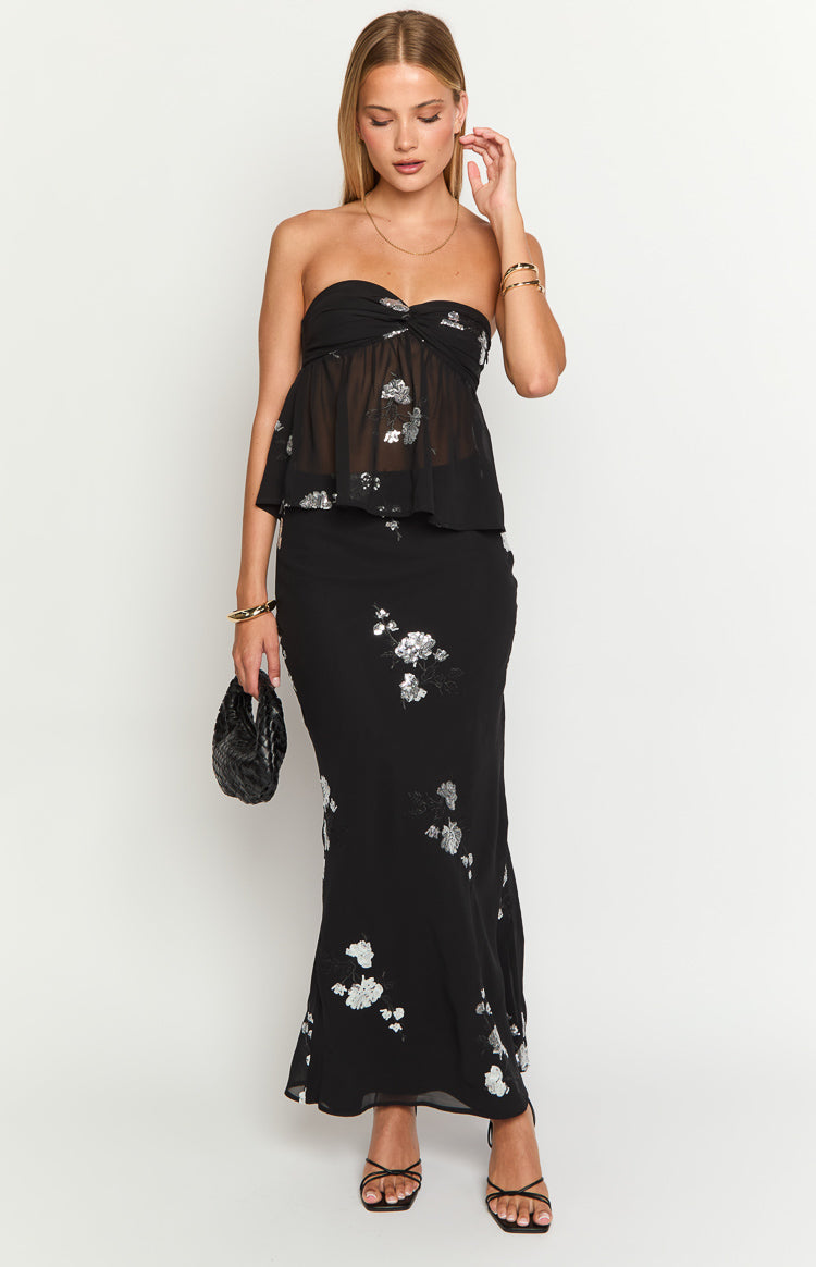 Shyla Black Maxi Skirt Image