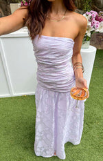 Sinclair Lilac Strapless Maxi Dress Image