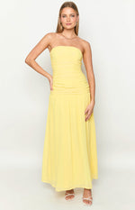 Sinclair Yellow Strapless Maxi Dress Image