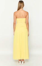 Sinclair Yellow Strapless Maxi Dress Image