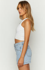 Skyline Swirl Light Wash Denim Skort Image