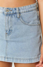 Skyline Swirl Light Wash Denim Skort Image