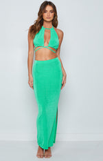 Ophelia Green Maxi Skirt Image