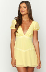 Sonni Baby Yellow Mini Dress Image