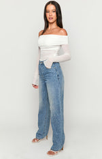 Sparks Mid Wash Denim Straight Leg Jeans Image