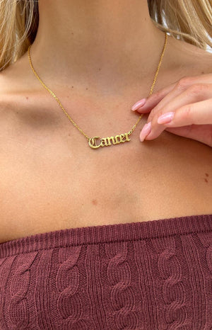 18k Star Sign Gold Necklace