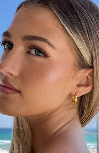 Stardust Gold Hoop Earrings (FREE over $220)