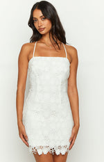 Starlette White Lace Mini Dress Image