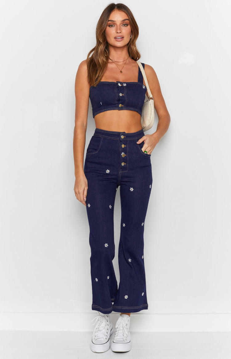 Stella Crop Top Indigo Image