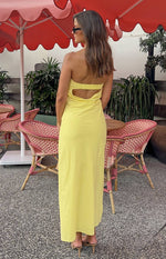 Summer Lemon Strapless Midi Dress Image