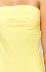 Summer Lemon Strapless Midi Dress Image