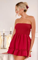 Sundazed Strap Back Dress Red Image