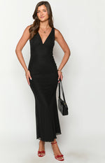 Sunflower Black Mesh Maxi Dress Image