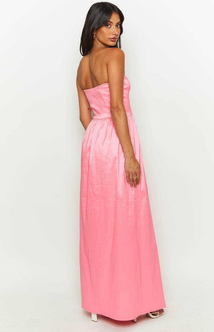 Sunnie Pink Strapless Maxi Dress Image