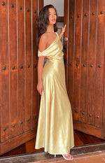 Sunshine Elegance Yellow Formal Maxi Dress Image