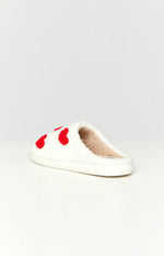 Sweetheart Sole White Love Heart Slippers Image